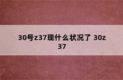 30号z37现什么状况了 30z37